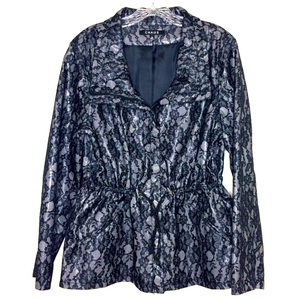 Windbreaker jacket lightweight Cinched waist cardi